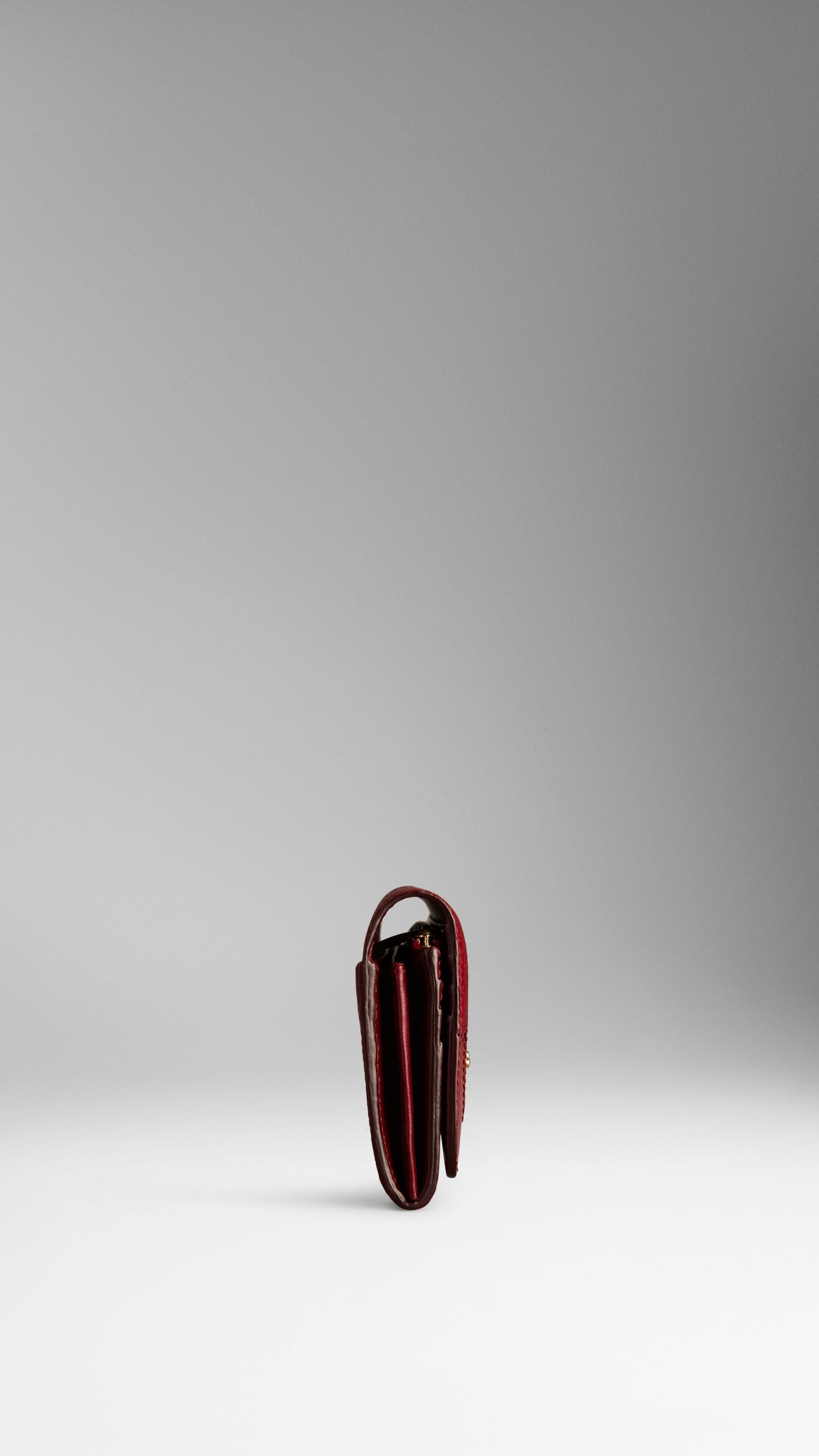 BLOOD RED Portefeuille continental en cuir grainé