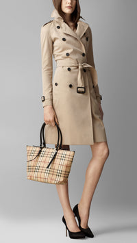 MILITARY RED Petit sac tote en Haymarket Check