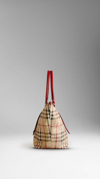 MILITARY RED Petit sac tote en Haymarket Check