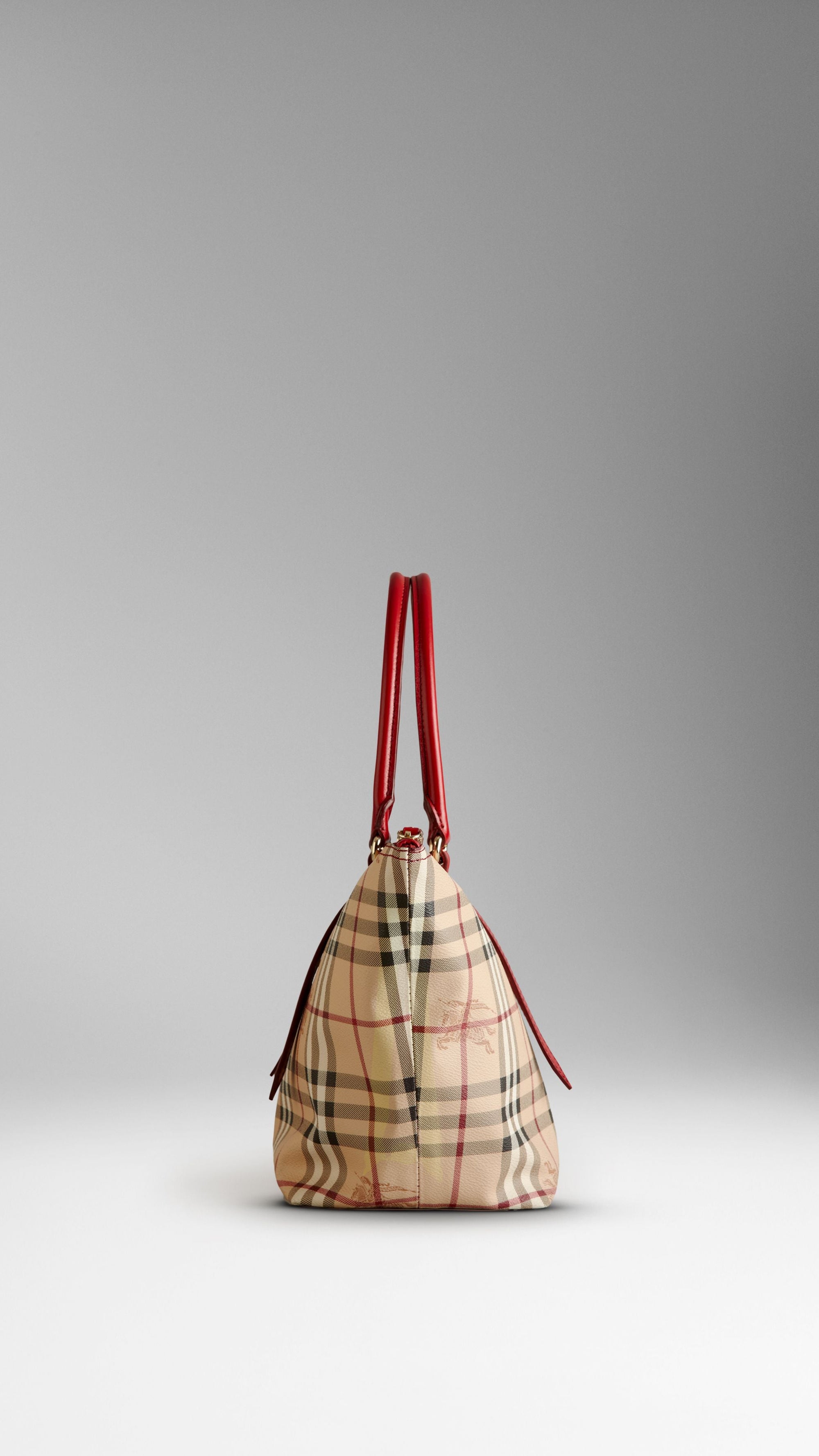 MILITARY RED Petit sac tote en Haymarket Check