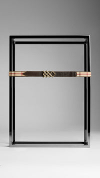 CHOCOLATE Ceinture en Haymarket check avec boucle check