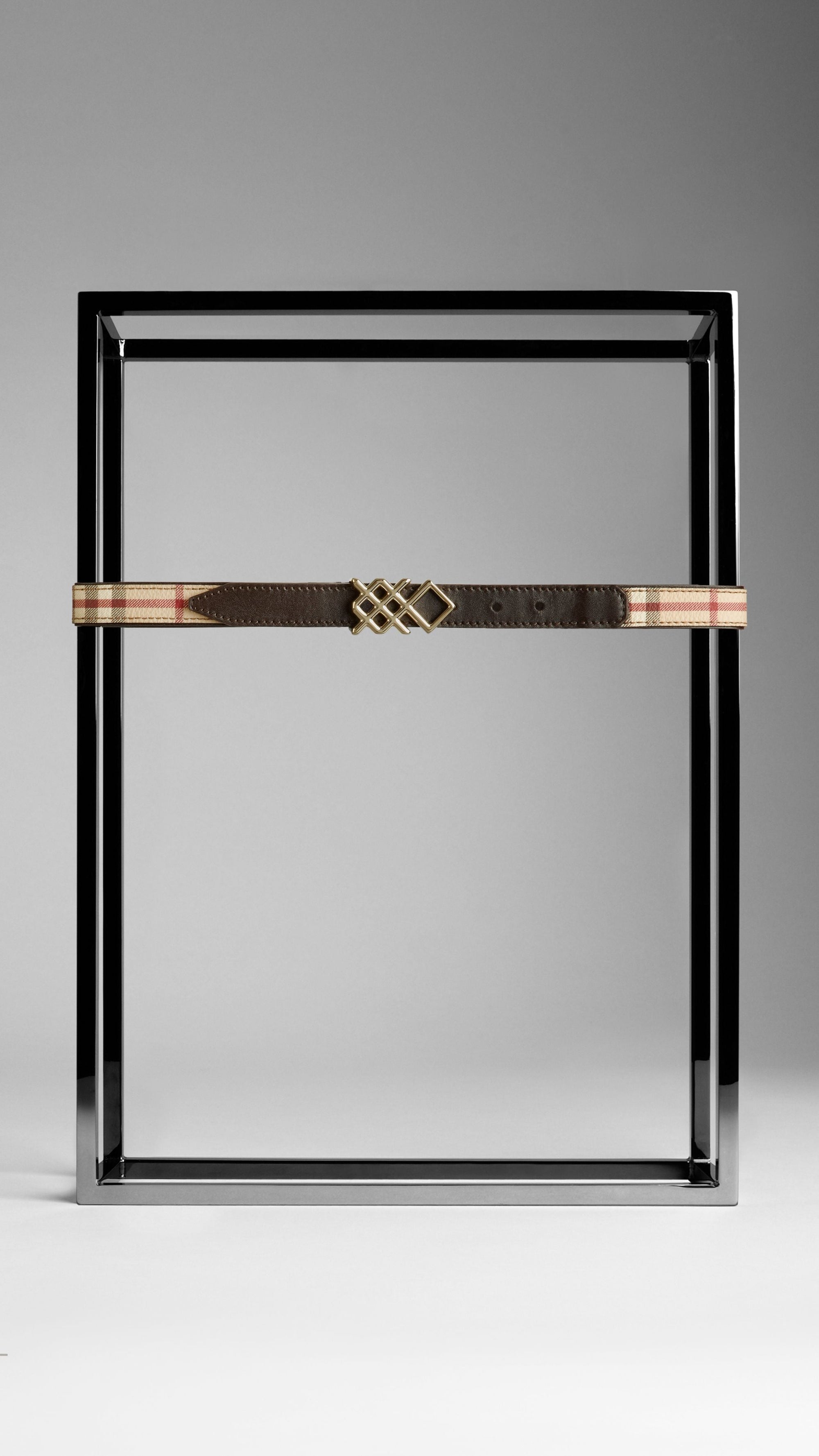 CHOCOLATE Ceinture en Haymarket check avec boucle check