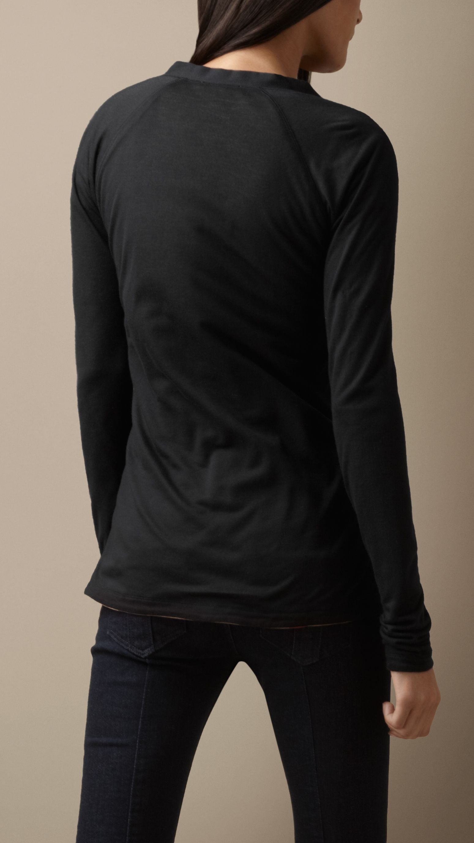 BLACK Cardigan cascade en jersey réversible