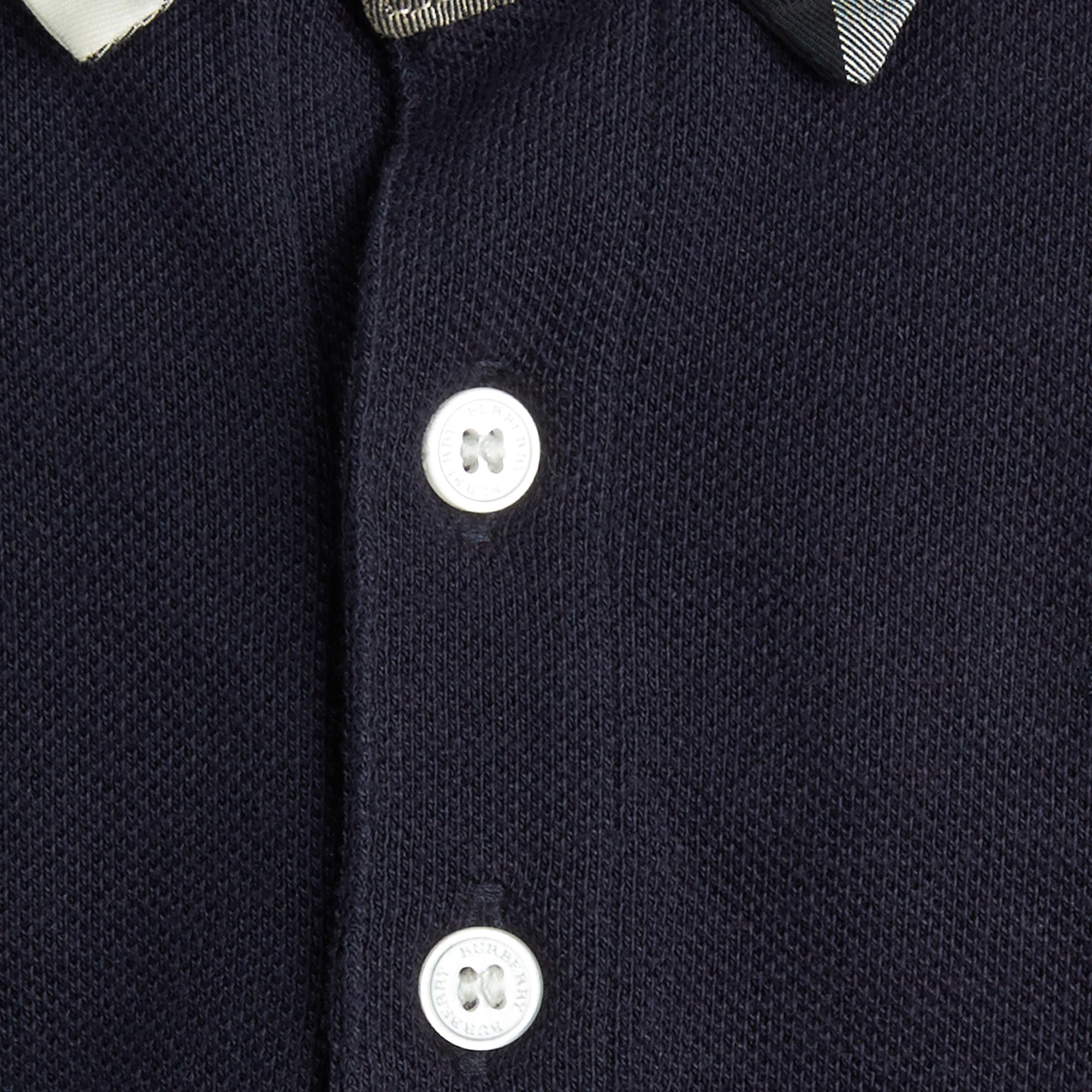 TRUE NAVY Polo avec col en check