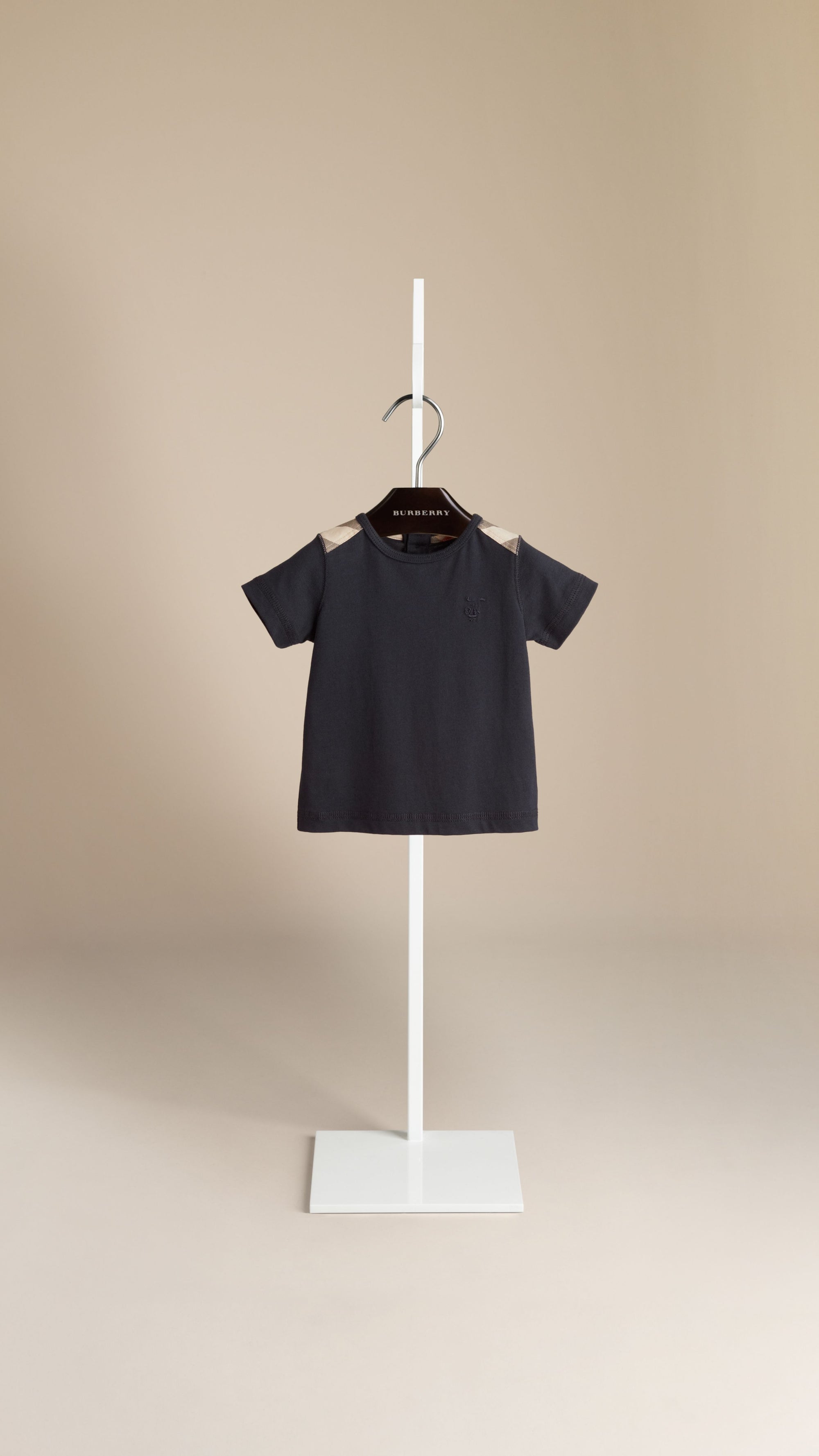 TRUE NAVY T-shirt avec touches de check