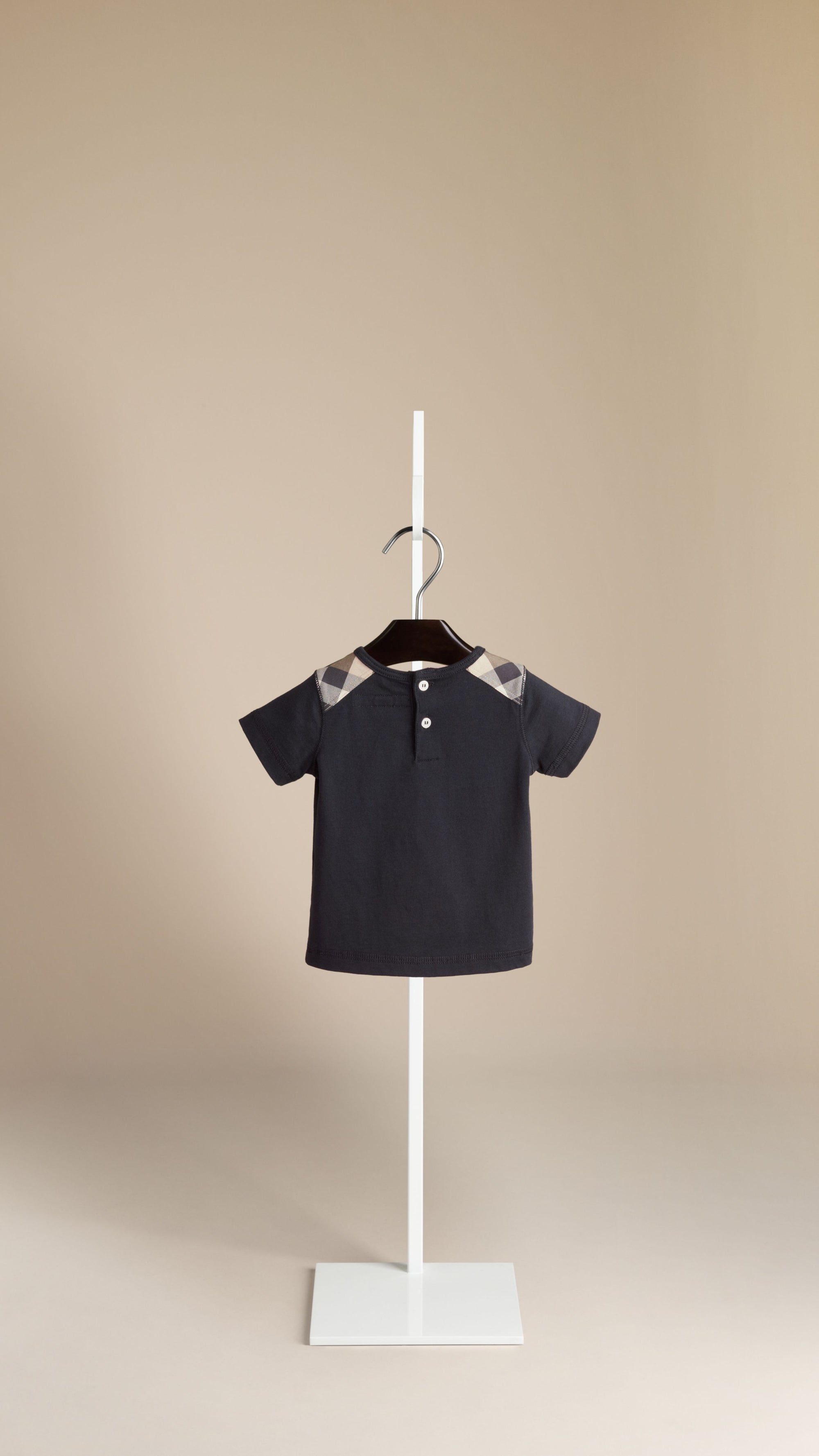 TRUE NAVY T-shirt avec touches de check