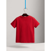 MILITARY RED T-shirt en coton avec poche à motif check