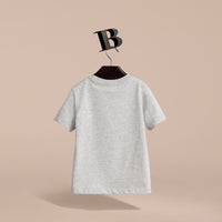 GREY MELANGE T-shirt en coton avec poche à motif check