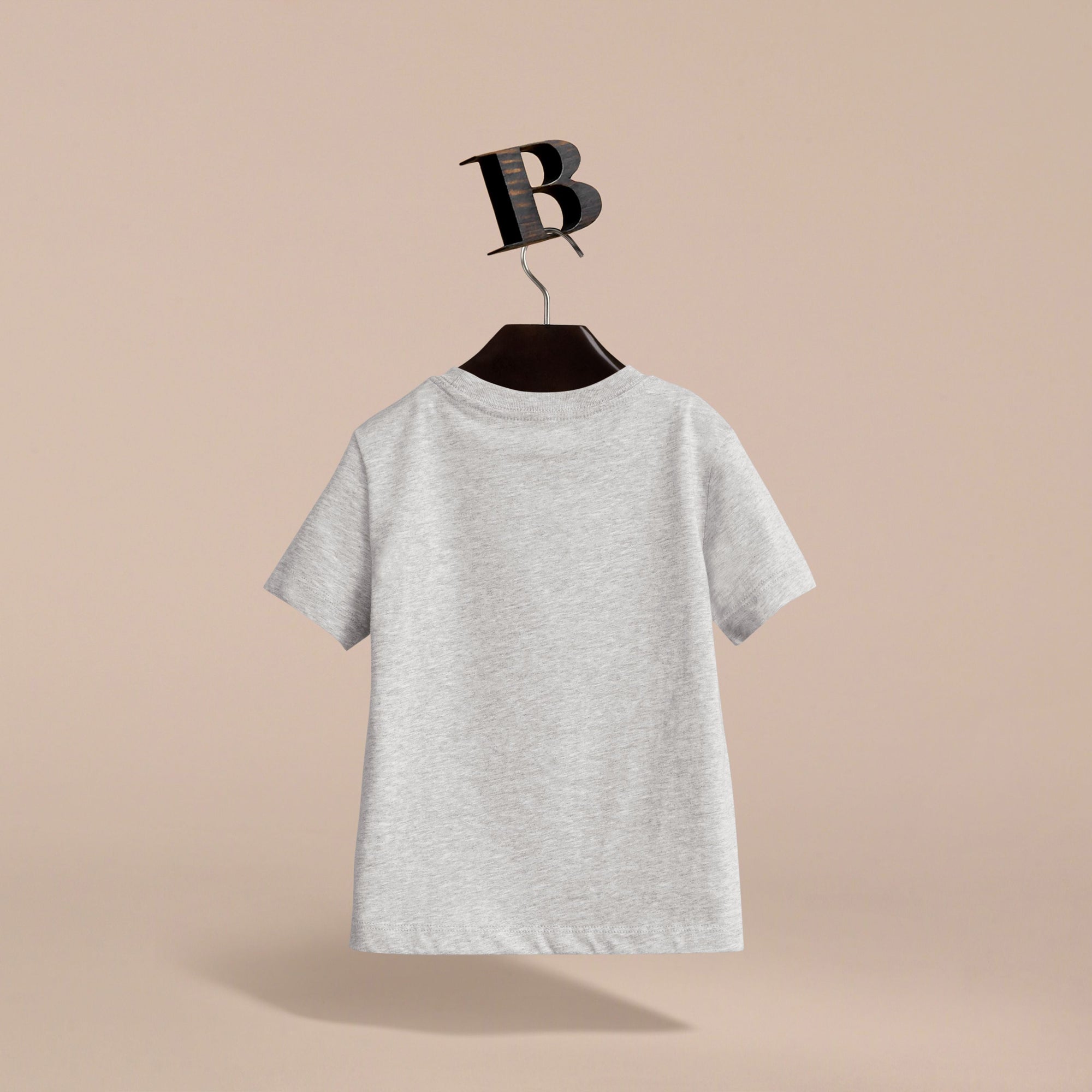 GREY MELANGE T-shirt en coton avec poche à motif check