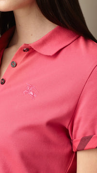 BRIGHT ROSE Polo doublé en check