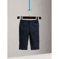 INK Pantalon chino avec revers en check
