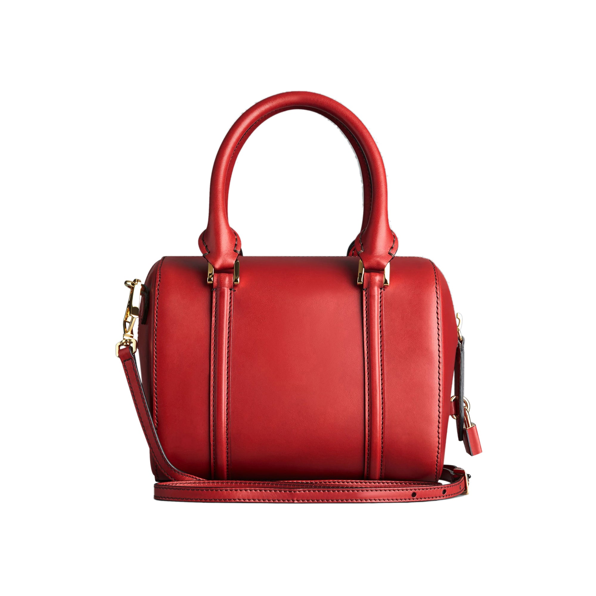 Petit sac The Alchester en cuir sartorial - Rouge Militaire