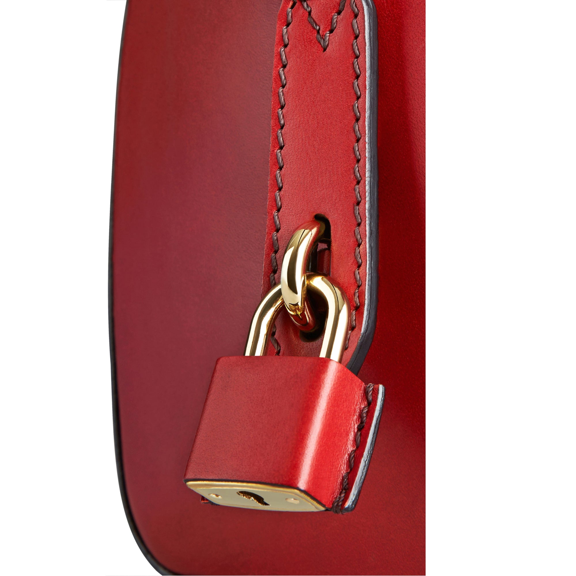 Petit sac The Alchester en cuir sartorial - Rouge Militaire