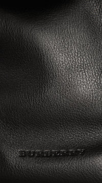 BLACK Sac hobo medium en cuir et toile check