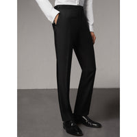 BLACK Smoking de coupe moderne semi-entoilé en laine et mohair