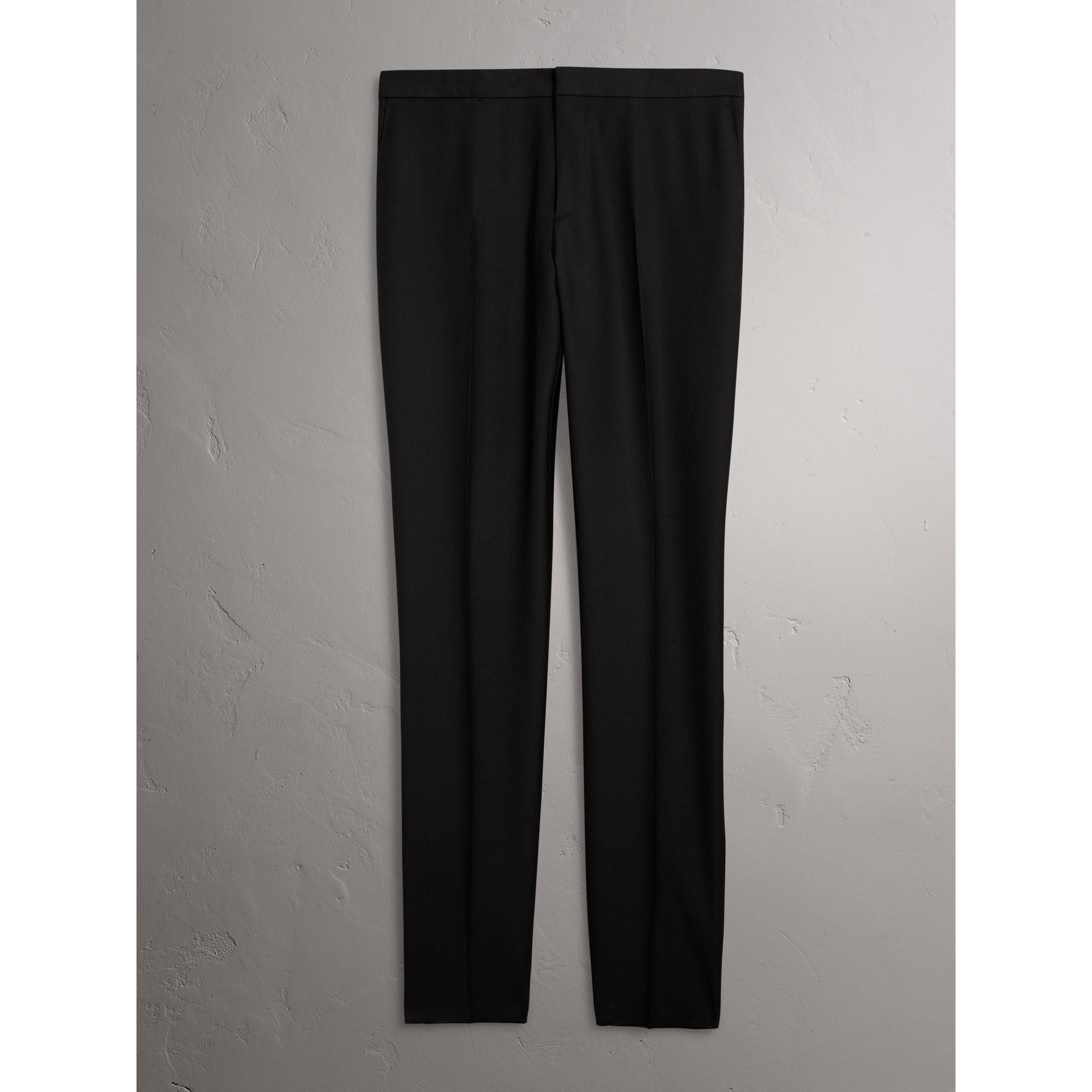 BLACK Smoking de coupe moderne semi-entoilé en laine et mohair