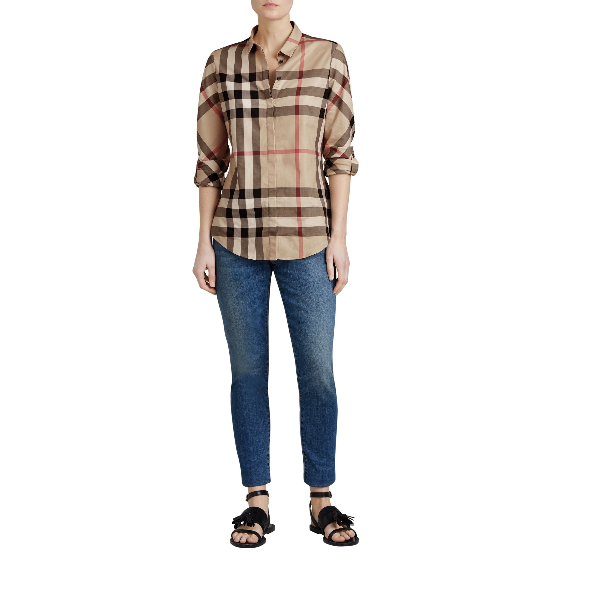 NEW CLASSIC CHECK Chemise en check coton extensible
