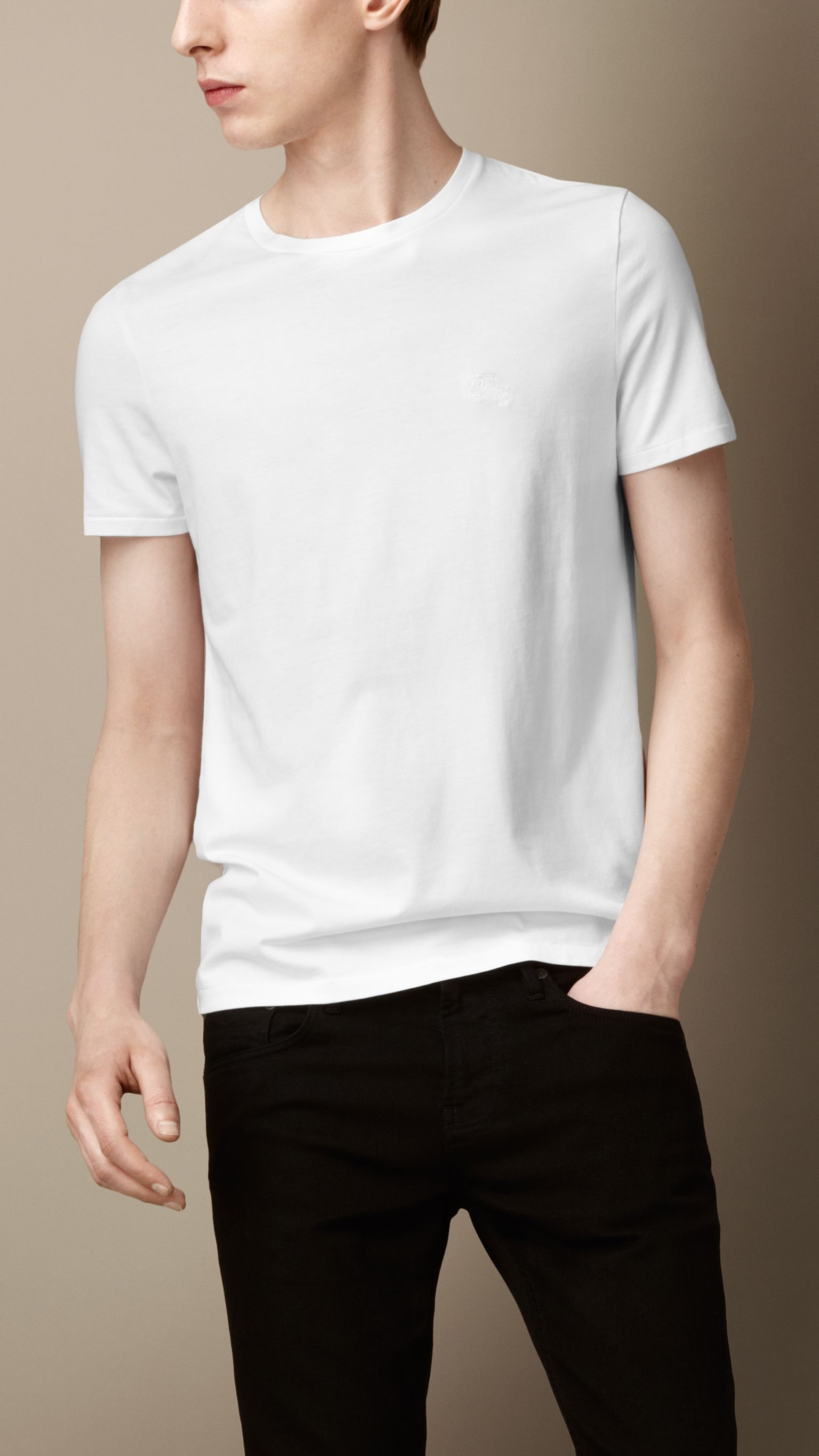 OPTIC WHITE T-shirt en coton ultradoux