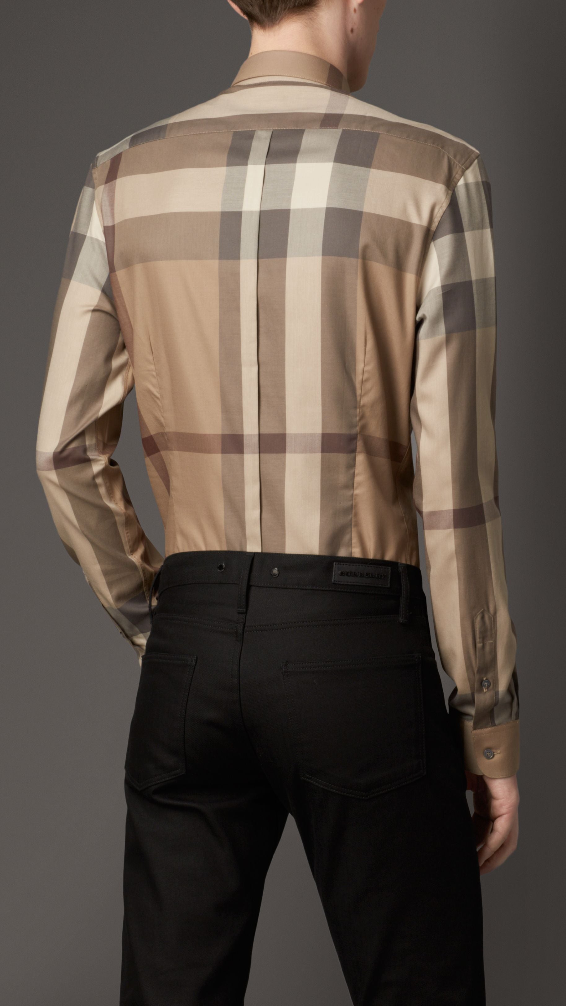 SMOKED TRENCH Chemise en check de coupe étroite