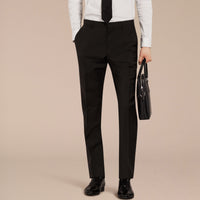 BLACK Pantalon de coupe slim en laine mohair