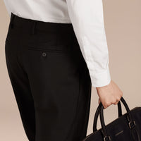 BLACK Pantalon de coupe slim en laine mohair