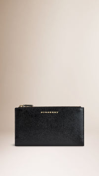 BLACK Portefeuille continental en cuir London verni
