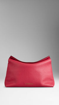 PINK AZALEA Petit clutch en cuir grainé