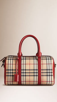 HONEY/PARADE RED Sac The Alchester medium à motif Horseferry check