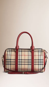 HONEY/PARADE RED Sac The Alchester medium à motif Horseferry check
