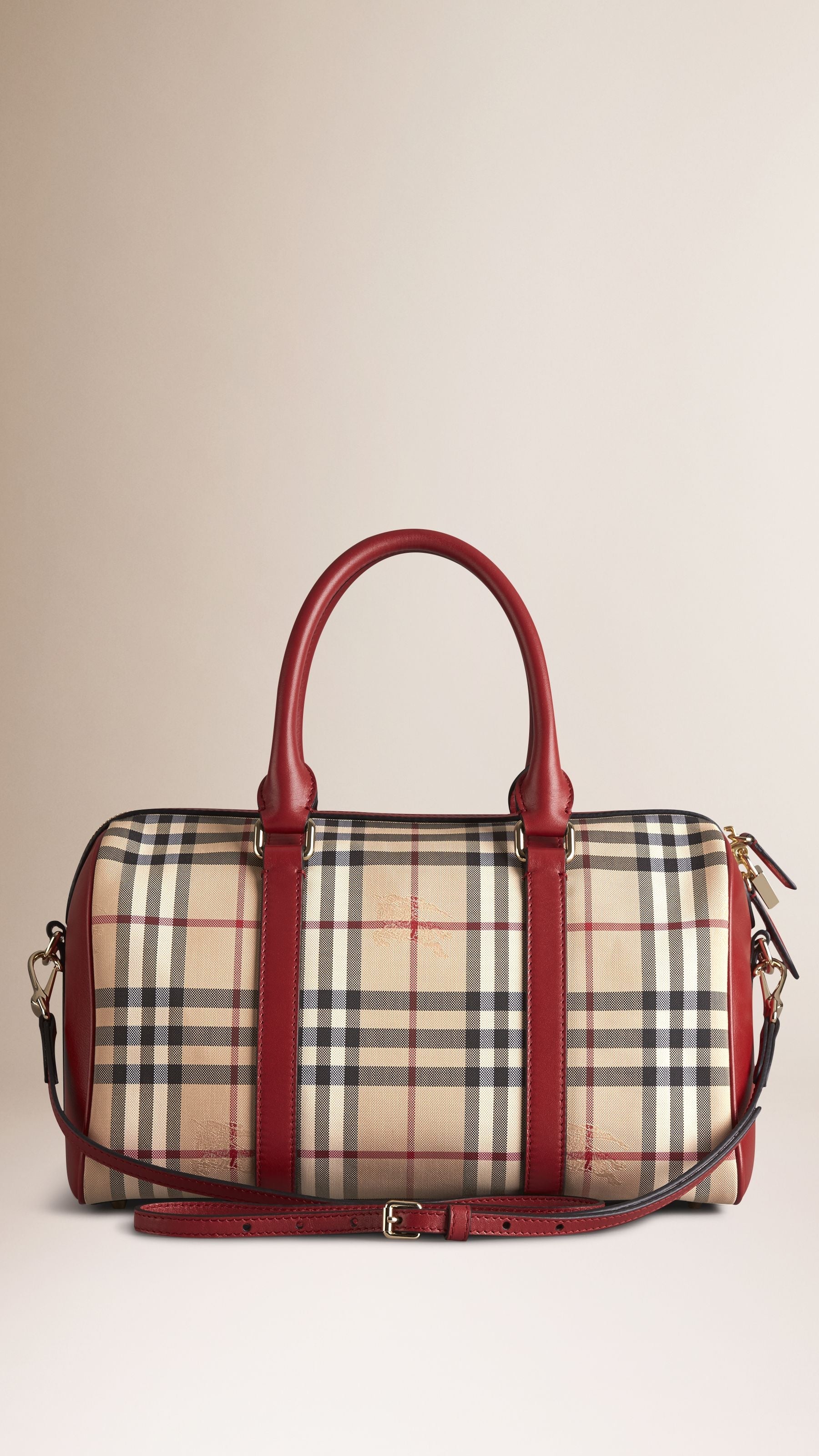 HONEY/PARADE RED Sac The Alchester medium à motif Horseferry check