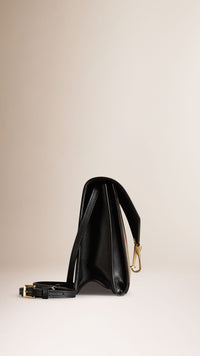BLACK Petit sac à bandoulière en cuir house check et cuir