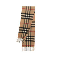 CAMEL CHECK Mini écharpe classique en cachemire à motif check