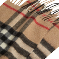 CAMEL CHECK Mini écharpe classique en cachemire à motif check