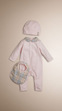 ICE PINK Set cadeau trois pièces pour bébé en coton