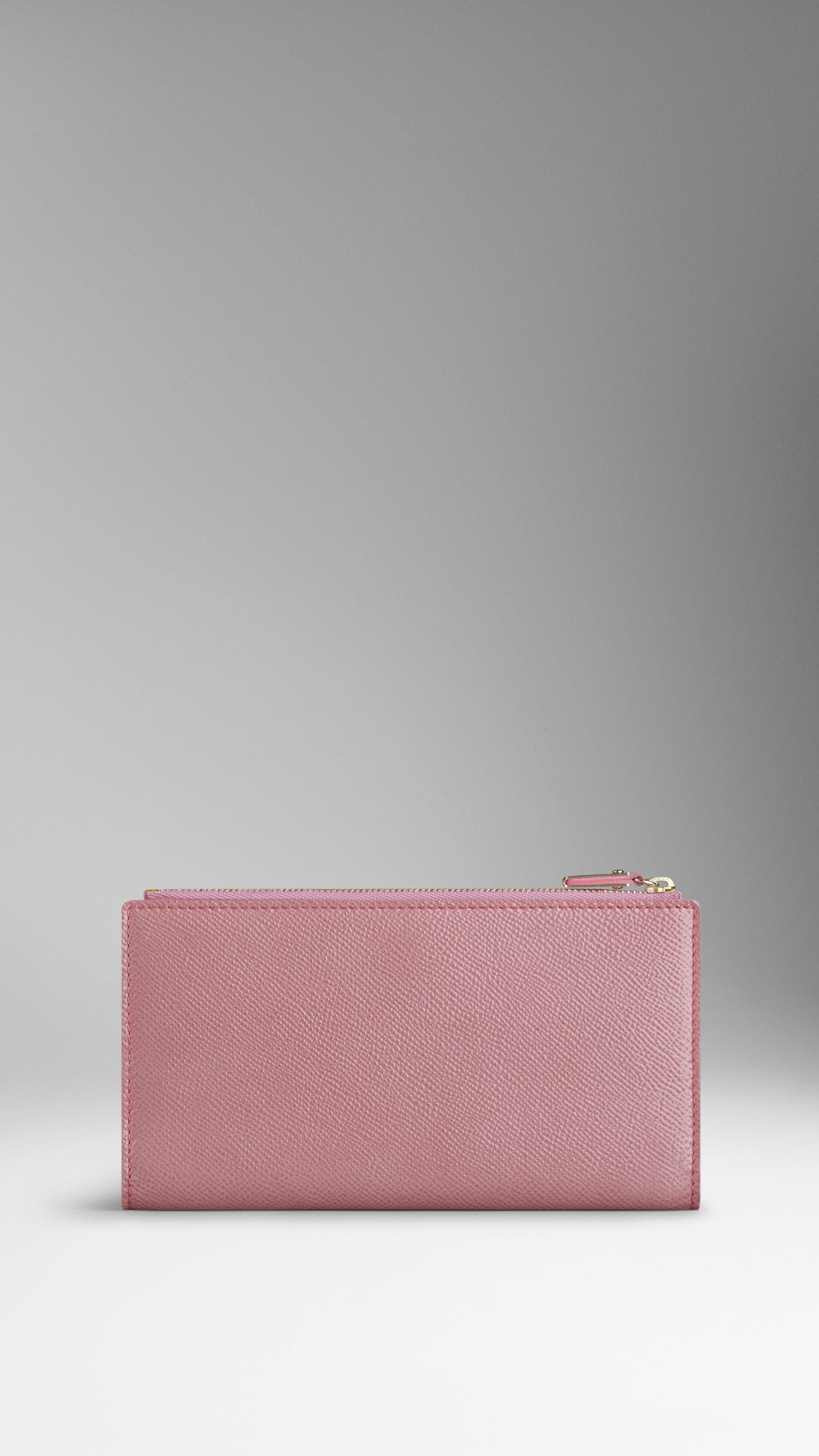 PINK HEATHER Portefeuille continental en cuir London verni