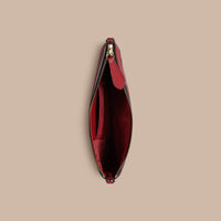PARADE RED Clutch avec motif Horseferry check et panneau en cuir