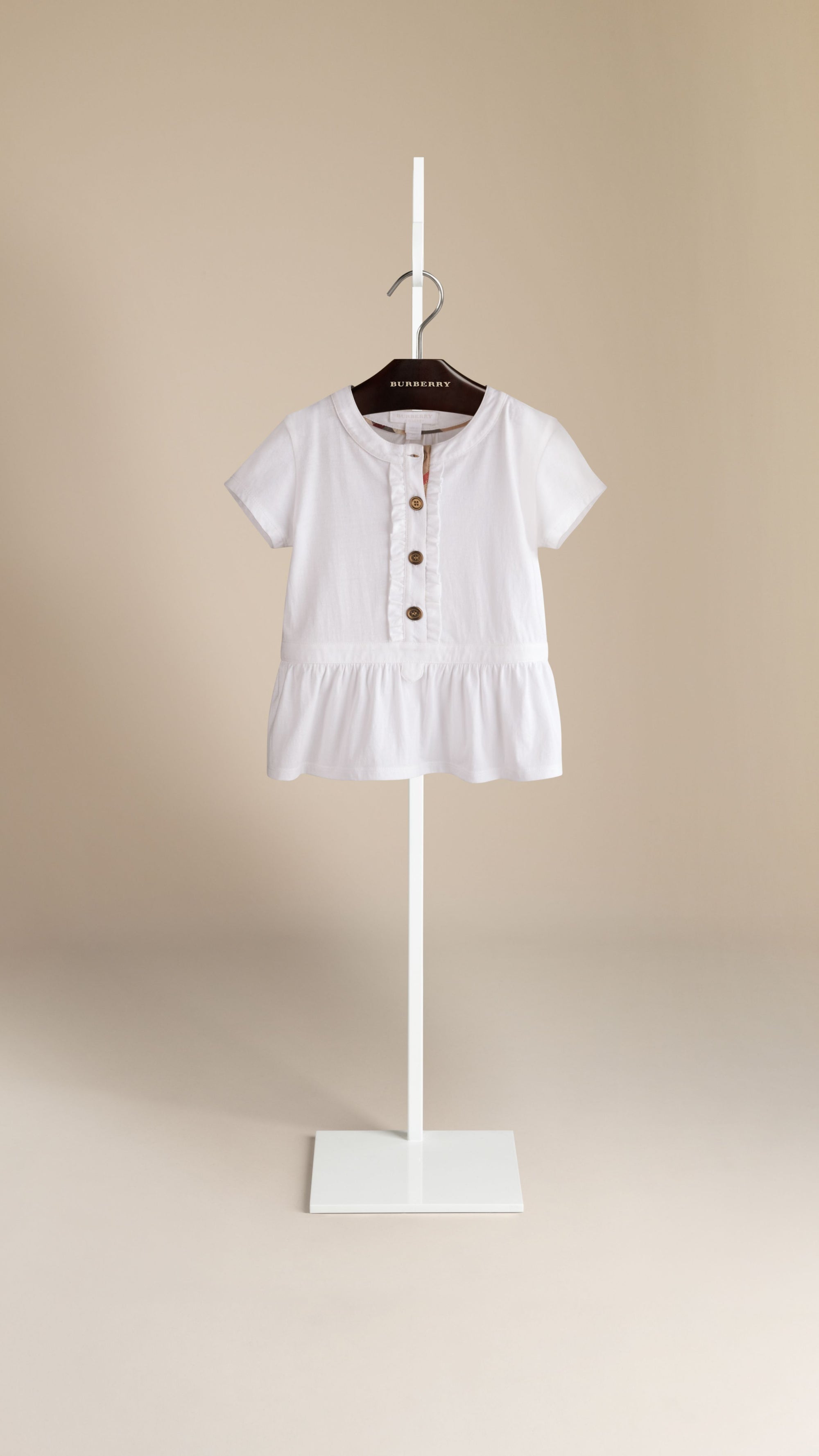 WHITE Haut en coton ruché