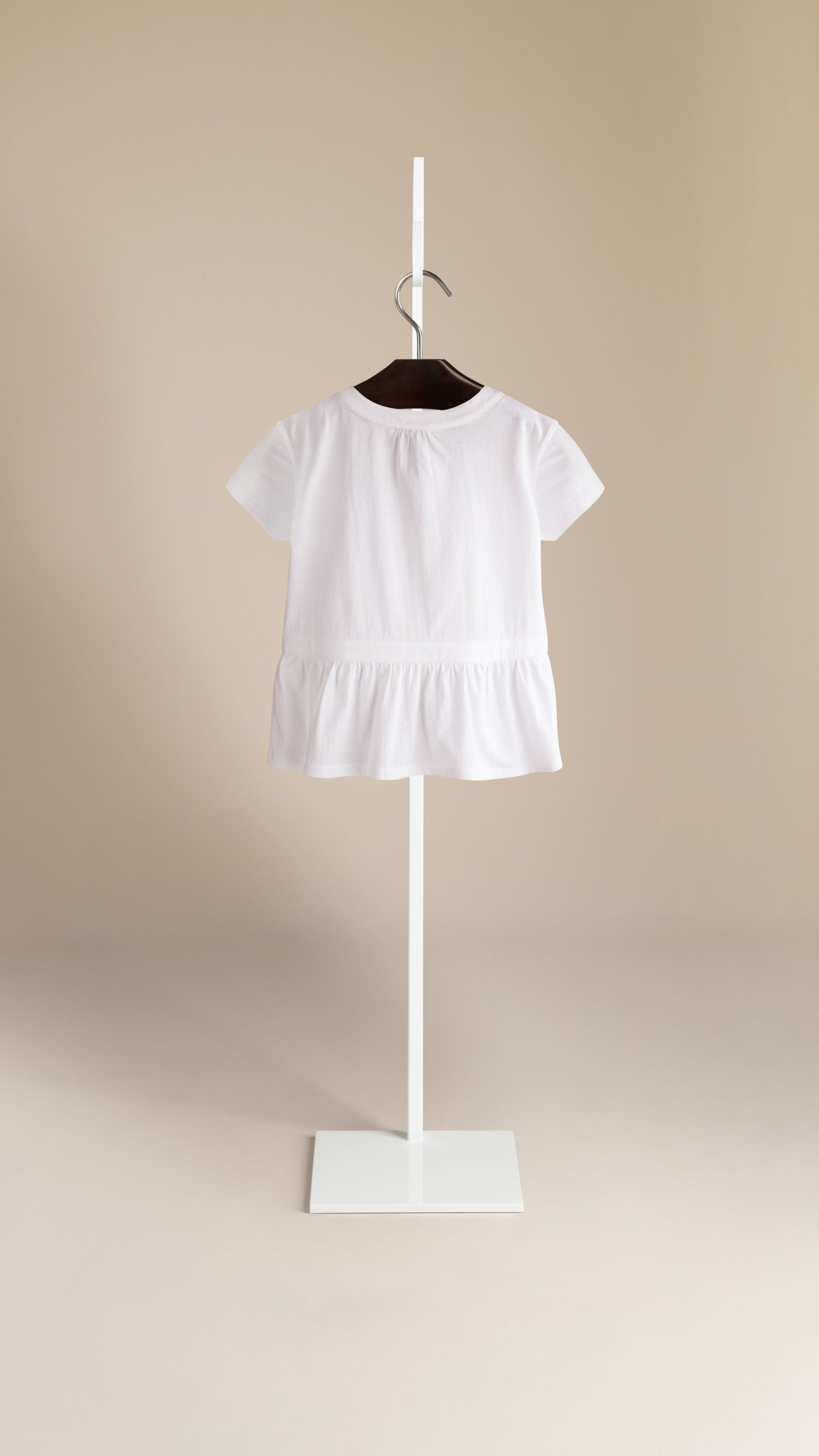 WHITE Haut en coton ruché