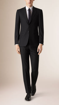 BLACK Costume de coupe moderne en laine