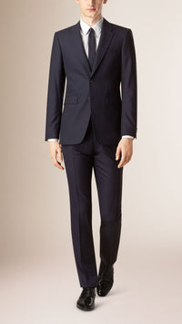 NAVY Costume de coupe moderne en laine