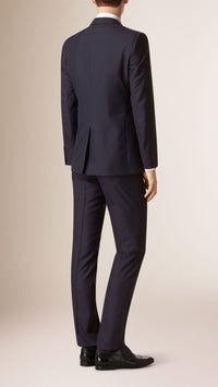 NAVY Costume de coupe moderne en laine