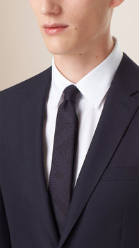 NAVY Costume de coupe étroite en laine