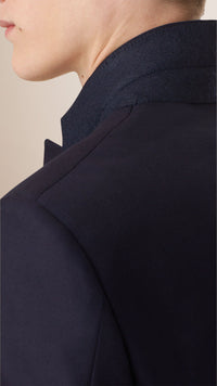 NAVY Costume de coupe étroite en laine