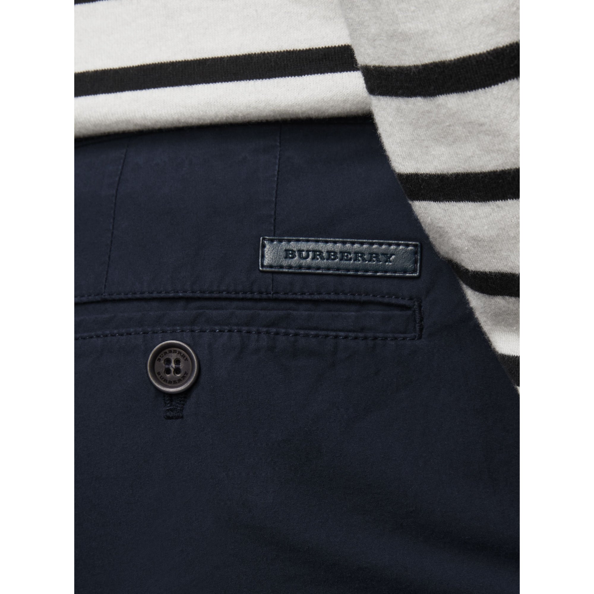 INDIGO Short chino en popeline de coton