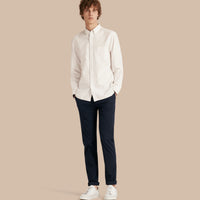 INDIGO Chino slim en popeline de coton