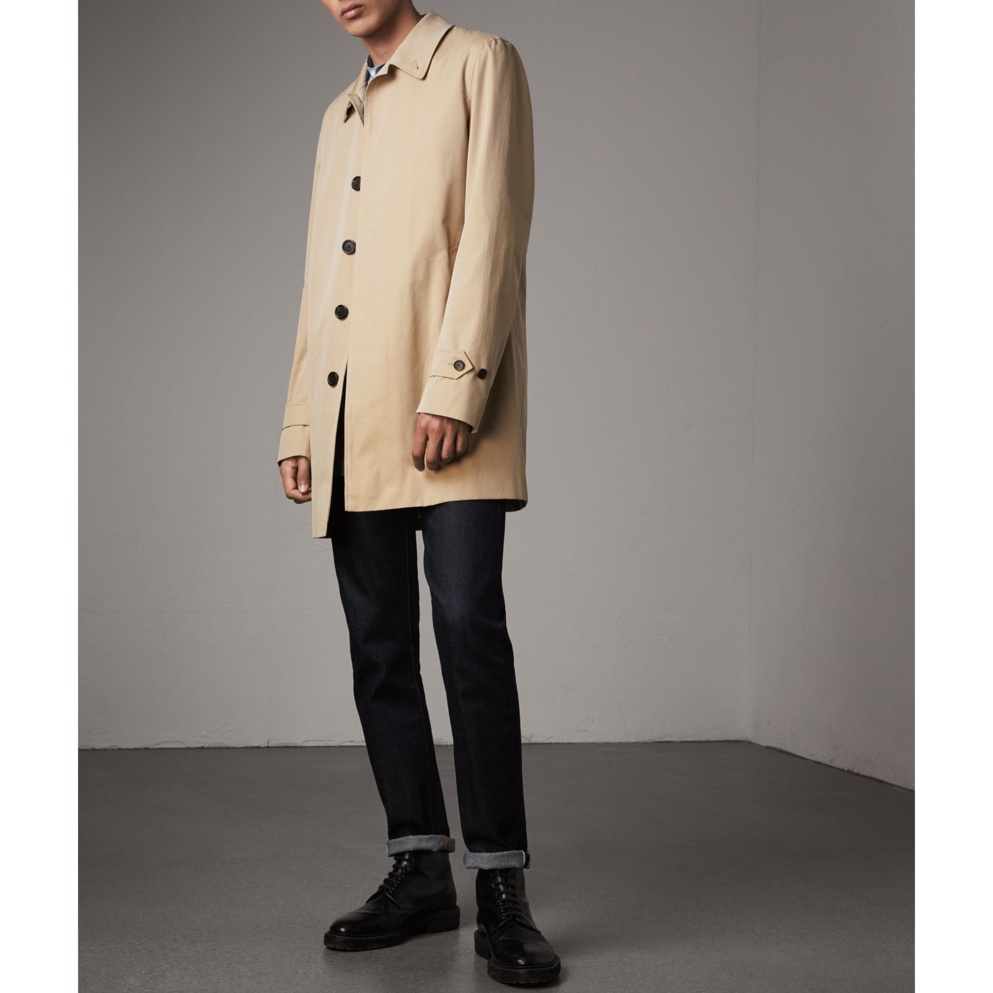 Paletot en gabardine de coton - Miel