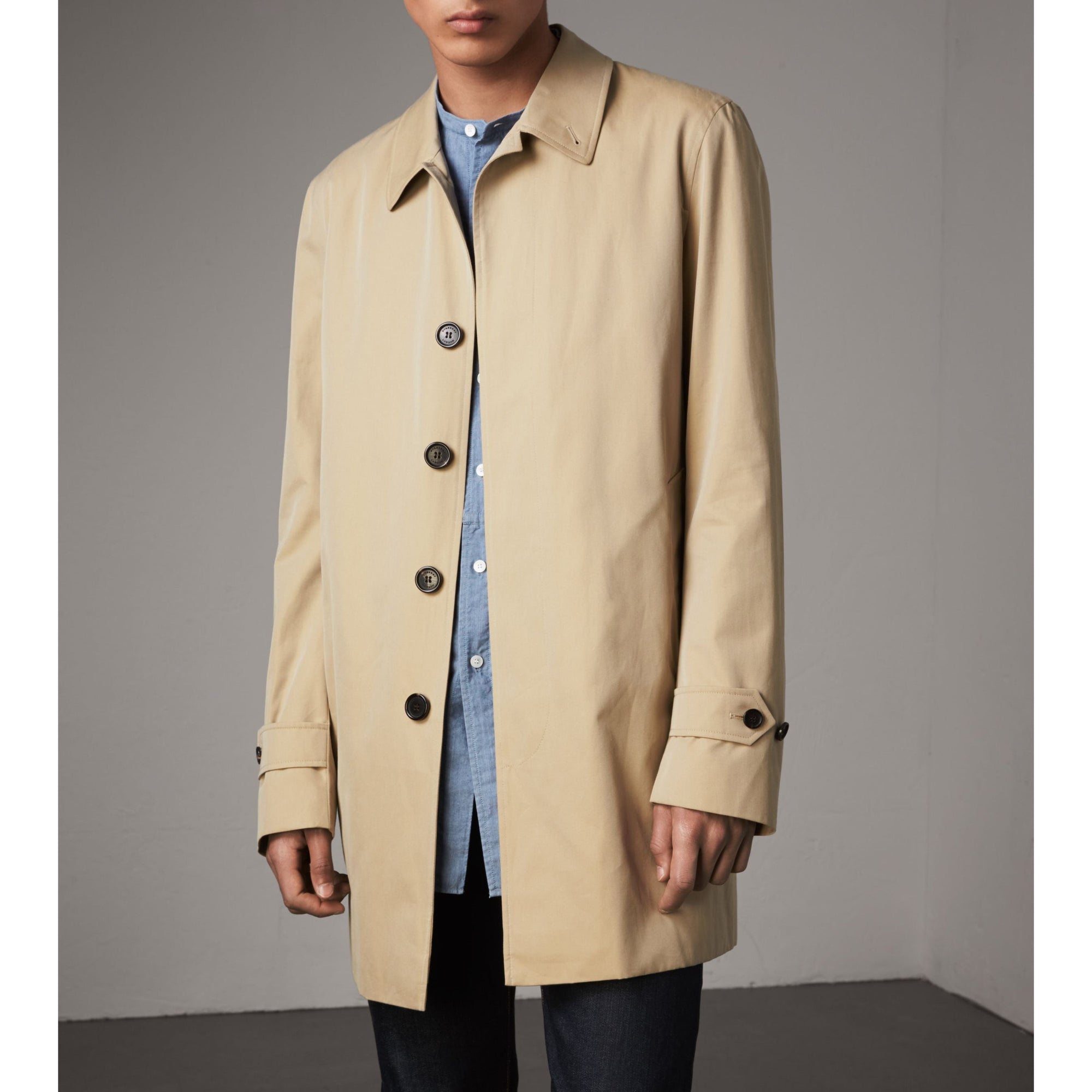 Paletot en gabardine de coton - Miel