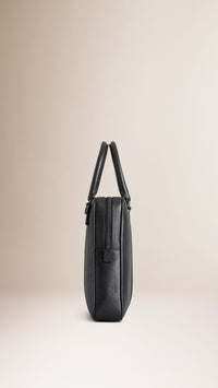 BLACK Attaché-case en cuir London avec bandoulière