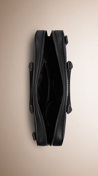 BLACK Attaché-case en cuir London avec bandoulière