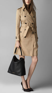 BLACK Sac hobo medium en cuir